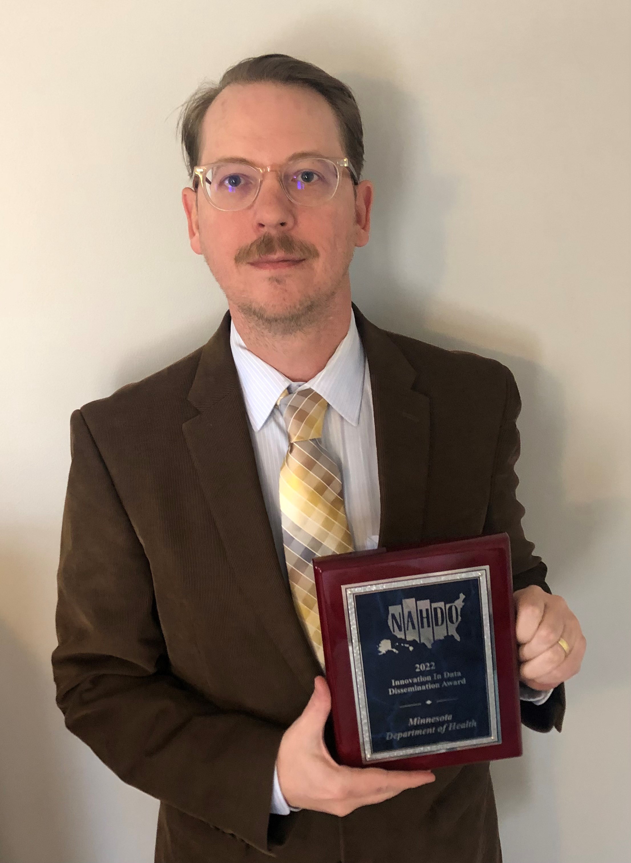 Karl Fernstrom with his award